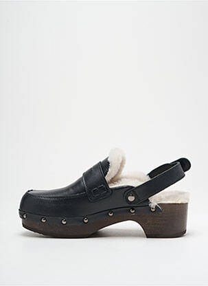 Mules/sabots tissage satiné talon de 4 à 6cm noir SCHOLL femme