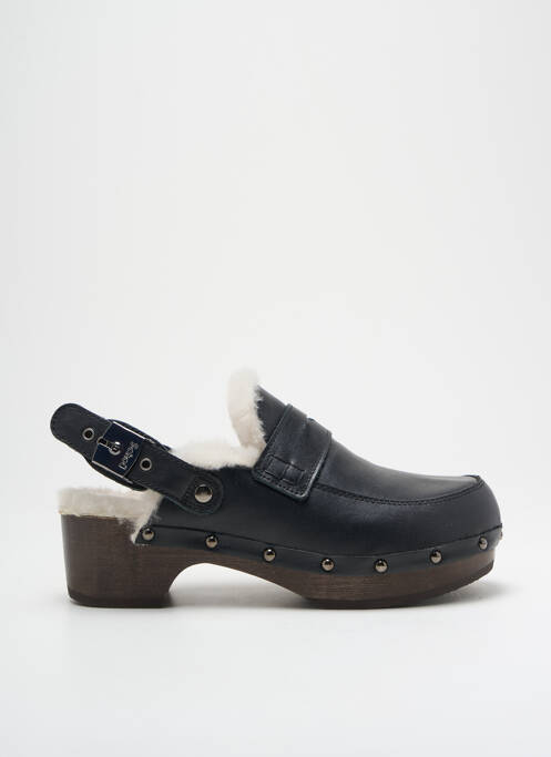 Mules/sabots semi compensé talon de 4 à 6cm noir SCHOLL femme