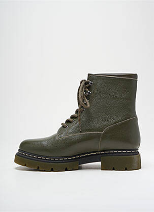 Bottines/boots matière lisse talon plat jusqu'à 3cm vert VALERIE BOURGOIN femme