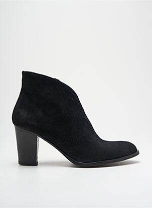 Bottines/boots tissage satiné talon de 7 à 9cm noir NIMAL femme