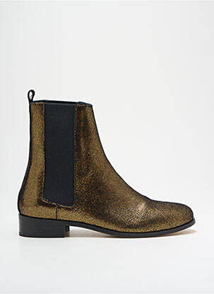 Bottines/boots tissage satiné talon plat jusqu'à 3cm or ANAKI femme