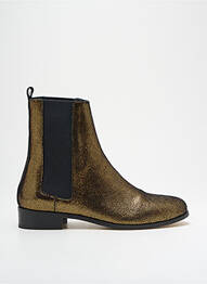 Bottines/boots tissage satiné talon plat jusqu'à 3cm or ANAKI femme