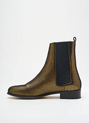 Bottines/boots tissage satiné talon plat jusqu'à 3cm or ANAKI femme