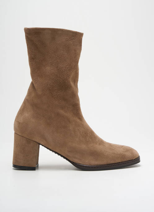 Bottines/Boots beige LORENZO MASIERO pour femme