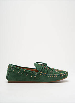 Chaussures bâteau bout rond talon plat jusqu'à 3cm vert LOLA CRUZ femme