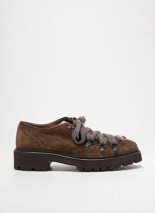 Derbies nubuck talon de 4 à 6cm marron WOMAN CALCE femme