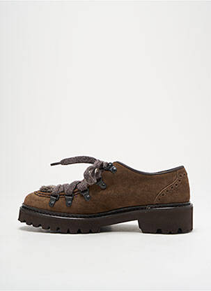 Derbies nubuck talon de 4 à 6cm marron WOMAN CALCE femme
