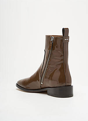 Bottines/boots matière lisse talon plat jusqu'à 3cm marron ANTHOLOGY femme