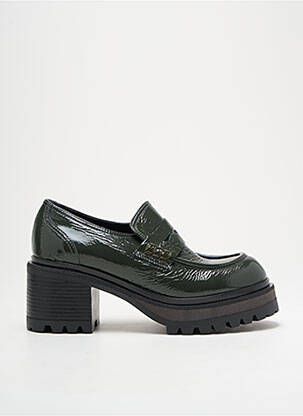 Mocassins effet froissé talon de 4 à 6cm vert LAURA BELLARIVA femme