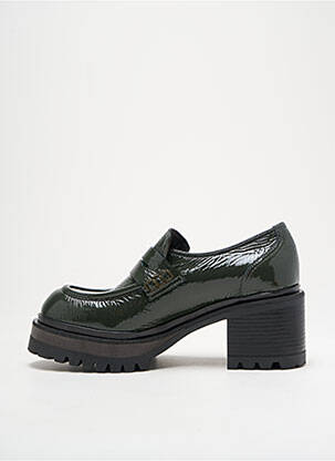 Mocassins effet froissé talon de 4 à 6cm vert LAURA BELLARIVA femme