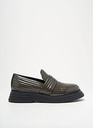 Mocassins matière lisse talon de 4 à 6cm gris LAURA BELLARIVA femme