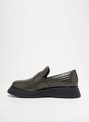 Mocassins matière lisse talon de 4 à 6cm gris LAURA BELLARIVA femme