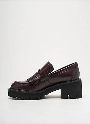 Mocassins tissage satiné talon de 4 à 6cm violet GUGLIELMO ROTTA femme