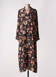 Robe longue manches longues manches longues noir MOMONI femme