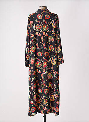 Robe longue manches longues manches longues noir MOMONI femme