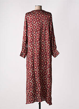 Robe longue manches longues manches longues rouge HOD femme