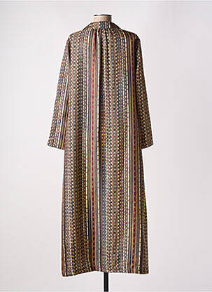 Robe longue manches longues manches longues marron MOMONI femme