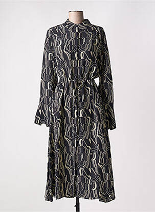 Robe longue manches longues manches longues noir ATTIC AND BARN femme