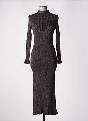 Robe longue manches longues manches longues noir PETITE MENDIGOTE femme