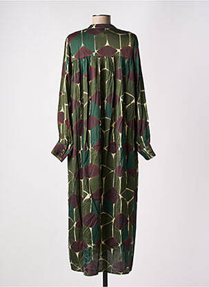 Robe longue manches longues manches longues vert HOD femme