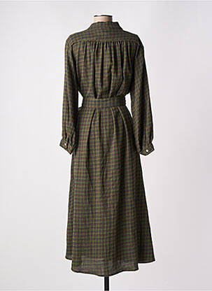 Robe longue manches longues manches longues vert BELLE PIÈCE femme