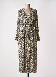 Robe longue manches longues manches longues noir CHLOÉ STORA femme
