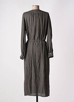 Robe longue manches longues manches longues noir DIEGA femme