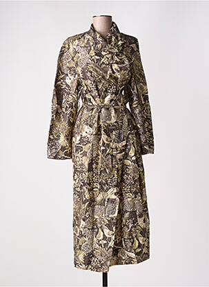 Robe longue manches longues manches longues marron SOEUR femme