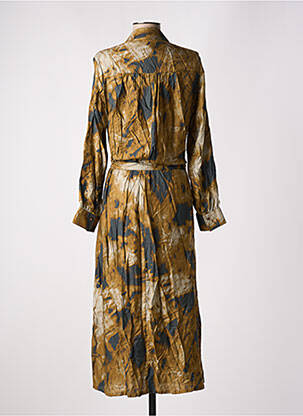 Robe longue manches longues manches longues marron DIEGA femme