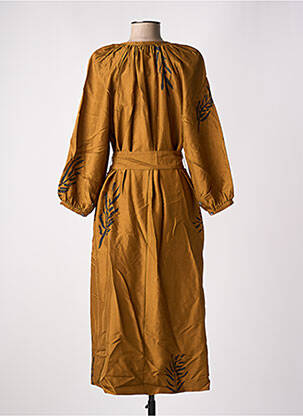 Robe longue manches longues manches longues marron SOEUR femme