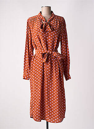 Robe longue manches longues manches longues orange VANESSA BRUNO femme