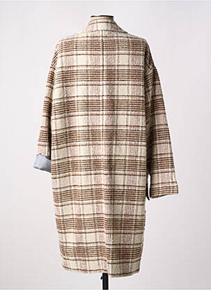 Manteau long coupe cintrée sans capuche beige BELLEROSE femme
