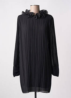 Robe courte manches longues manches longues noir SOUVENIR femme