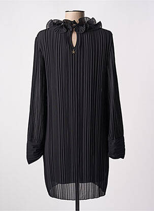 Robe courte manches longues manches longues noir SOUVENIR femme
