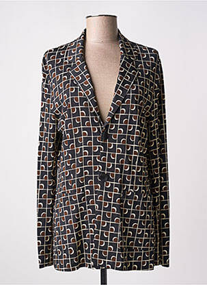 Veste casual col tailleur noir SIYU femme