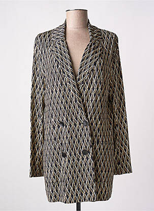 Veste casual col tailleur noir SIYU femme