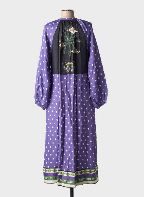 Robe longue manches longues manches longues violet STELLA FOREST femme