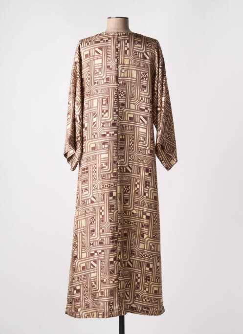 Robe longue marron MOMONI pour femme