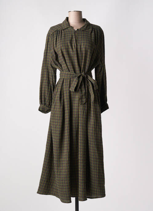 Robe longue vert BELLE PIÈCE pour femme