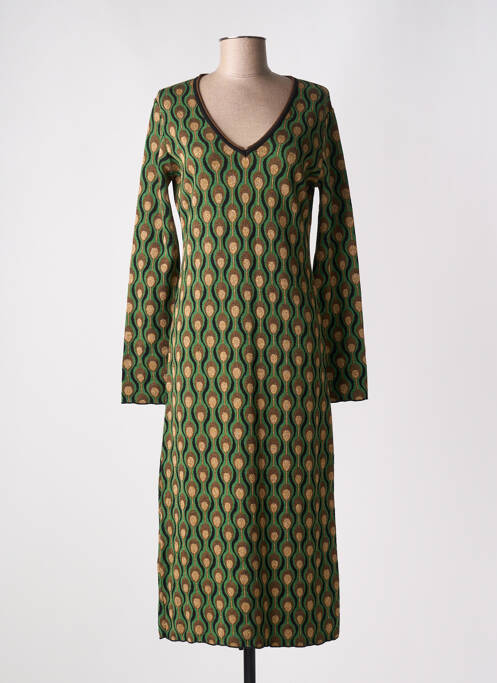 Robe longue vert MALIPARMI pour femme