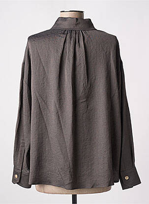 Blouse poignets boutonnés avec fente manches longues gris ALYSI femme