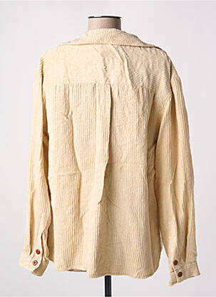Pull coupe cintrée manches longues beige ALYSI femme