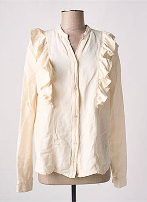 Chemisier coupe cintrée manches longues beige FORTE-FORTE femme