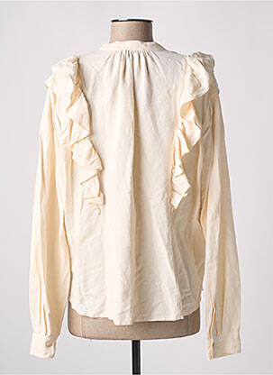 Chemisier coupe cintrée manches longues beige FORTE-FORTE femme