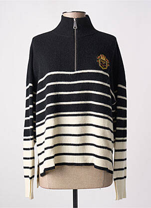 Pull coupe cintrée manches longues noir FIVE femme