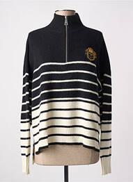 Pull coupe cintrée manches longues noir FIVE femme
