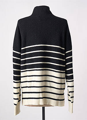 Pull coupe cintrée manches longues noir FIVE femme