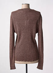 Gilet manches longues marron MASSCOB pour femme seconde vue