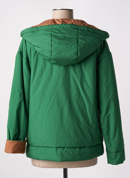 Doudoune poches a capuche vert MALIPARMI femme