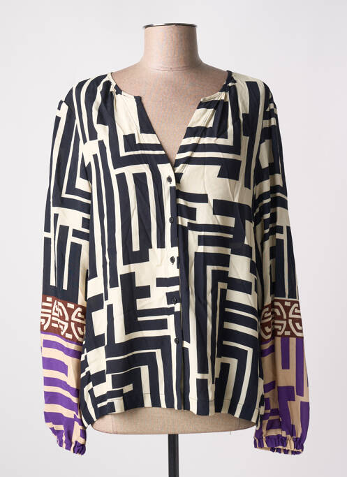 Chemisier coupe cintrée manches longues noir STELLA FOREST femme